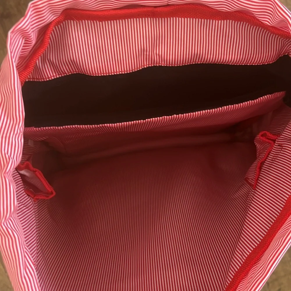 Black Backpack NWT with Brown Leather Straps